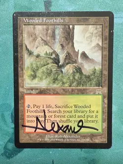 Wooded Foothills Signed By Artist Rob Alexander MTG Onslaught - Image 2