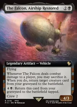 The Falcon, Airship Restored - Extended Art FIC NM MTG - Image 1