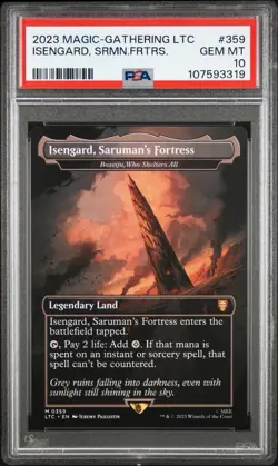 MTG Magic the Gathering LOTR Lord of Rings Isengard Saruman's Fortress PSA 10 - Image 1