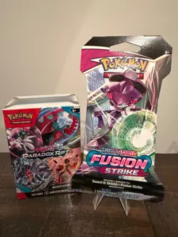 Pokemon TCG Paradox Rift Booster Bundle and Fusion Strike Sleeved Booster Pack 820650854125 - Image 1