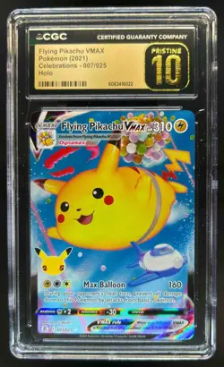 2021 Pokemon SWSH Celebrations Flying Pikachu VM #007/025 CGC 10 Pristine - Image 1