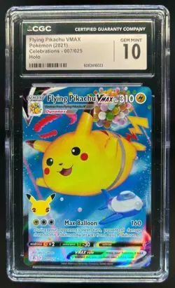 2021 Pokemon SWSH Celebrations Flying Pikachu VM #007/025 CGC 10 - Image 1