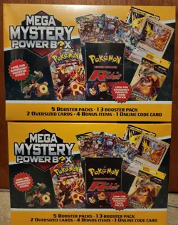 LOT OF 2 NEW! POKEMON 2025 MEGA MYSTERY POWER BOX MEIJER EXCLUSIVE - SEALED - Image 1