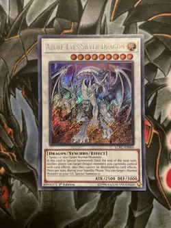 Yugioh! Azure-Eyes Silver Dragon LCKC-EN066 Secret Rare 1st Edition NM - Image 1