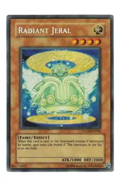 Yugioh- 1X Radiant Jeral - Secret Rare - Unlimited - STON-EN066 - Near Mint - Image 1