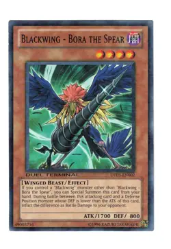 Yugioh- 1X Blackwing - Bora the Spear - Parallel Rare - DT - DT03-EN002 - NM - Image 1