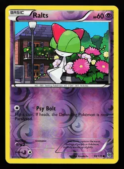 Ralts 59/135 Reverse Holo Plasma Storm Pokemon Card - Image 1