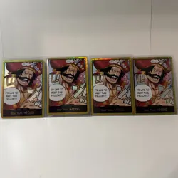 4x One Piece Gol.D.Roger GOLD DON!! Card (OP-13) English - Image 1