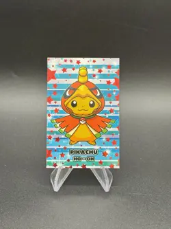 Poncho Pikachu Ho-Oh Red Holo Pokemon 2024 Card Database Merry Christmas Peru - Image 1