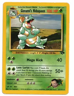 Pokemon Card: Giovanni's Nidoqueen 23/132 Gym Challenge Vintage Rare! GD - Image 1