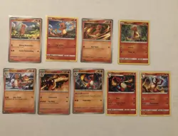 Lot Of 9 Charmander and Charmelion Pokemon Cards - Image 1