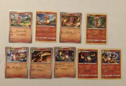 Lot Of 9 Charmander and Charmelion Pokemon Cards - Image 2