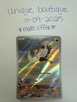 Pokemon TCG Bombirdier Illustration Rare Card Scarlet & Violet 219/198 - Image 5