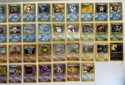 Pokemon Cards - Heavily Played With - Lot of 34 Cards from 1999 to 2000 - Image 1