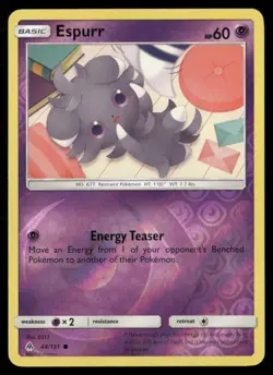 2018 Forbidden Light Set Pokemon Card 044 Espurr Reverse Foil LP - Image 1