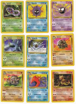 Pokemon Fossil COMPLETE SET Uncommon/Common Vintage WOTC 32 Card Lot MP-NM - Image 2