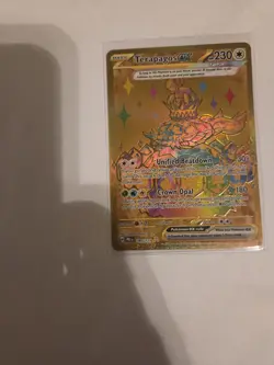 Pokemon TCG Terapagos EX Prismatic Evolutions Holo Hyper Rare Gold Card 180/131 - Image 1