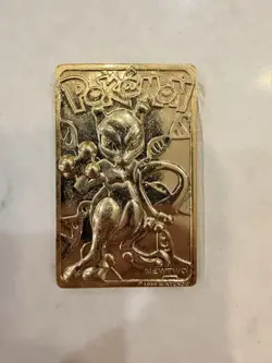 Vintage 1999 Nintendo ~MEWTWO ~23K Gold Plated, POKEMON Trading Card - Image 1