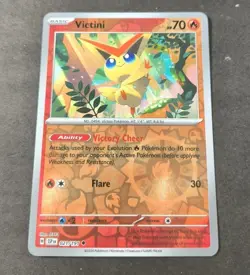 Pokemon Surging Sparks Victini Reverse Holo Uncommon Card 021/191 NM - Image 1