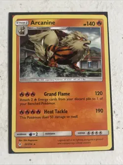 Pokemon Card Arcanine Unbroken Bonds Cosmo Holo Rare 22/214 Promo - Image 1