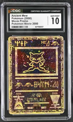 CGC 10 GEM MINT Ancient Mew 2000 Movie Promo Reverse Holo SWIRL Pokemon Card - Image 1