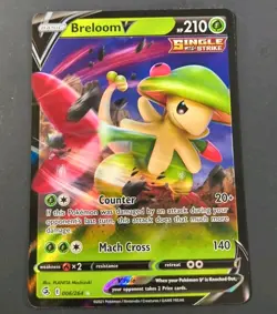 Pokemon Fusion Strike Breloom V Ultra Rare Card 006/264 NM - Image 1