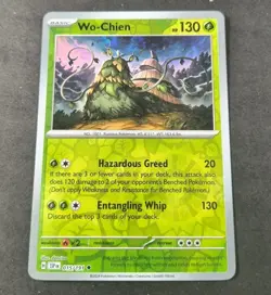 Pokemon Surging Sparks Wo-Chien Reverse Holo Uncommon Card 015/191 NM - Image 1