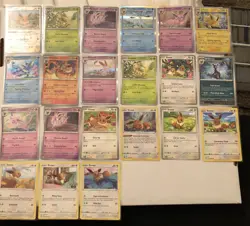 Lot Of 21 Eevee Leafeon Sylveon Glaceon Flareon Vaporeon Umbreon Pokemon Cards - Image 1