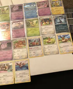 Lot Of 21 Eevee Leafeon Sylveon Glaceon Flareon Vaporeon Umbreon Pokemon Cards - Image 3