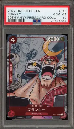 One Piece CCG Franky 25th Anniversary Premium Card Coll. JPN ST01-010 PSA 10 - Image 1