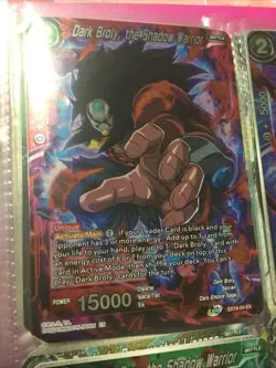 Dark Broly the Shadow Warrior EX16-04 Dragon Ball Super Card Foil NM - Image 1