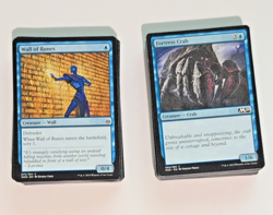 Bulk Lot 100 Blue Magic The Gathering MTG Trading Cards NO DUPLICATES Mixed Sets - Image 1