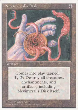 Nevinyrral's Disk Magic the Gathering 4th edition Artifact X1 - Image 1