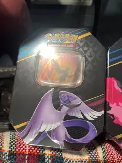 Pokemon Sword Shield Crown Zenith Galarian Birds Tin Articuno 4 Pack - Image 1