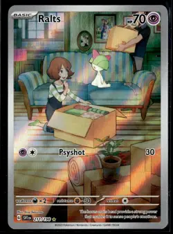 2023 Scarlet Violet Holo Ralts Illustration Rare #211/198 - Image 1