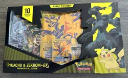 Pokemon TCG Pikachu & Zekrom GX Premium Collection: Tag Team 10 Packs, Sealed - Image 1