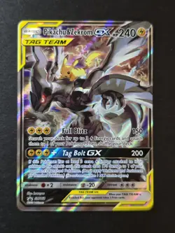 Pokemon Pikachu & Zekrom GX TCG Sun & Moon SM168 Holo Promo - Image 1