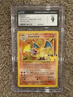 🔥🔥🔥 CGC 9 Charizard 4/102 Pokemon Celebrations Classic 2021 English - Image 1