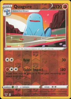 Pokemon - Quagsire #084/185 - SWSH04: Vivid Voltage Reverse Holo - Image 1