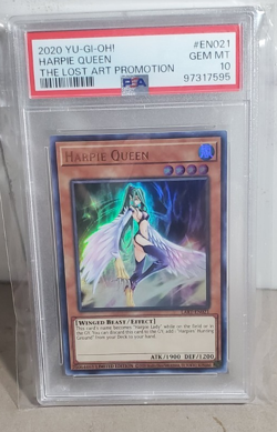 2020 YU-GI-OH! THE LOST ART PROMOTION #EN021 HARPIE QUEEN PSA 10 Gem Mint - Image 1