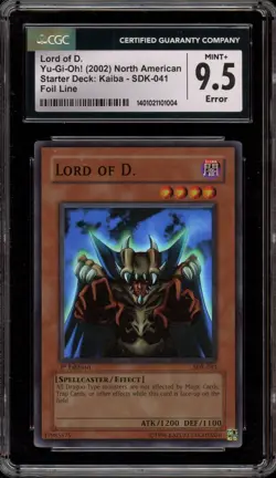 Yu-Gi-Oh! Lord of D. Starter Deck Kaiba 1st Ed SDK-041 FOIL LINE ERROR CGC 9.5 - Image 1