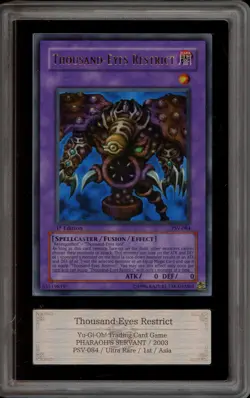 Yu-Gi-Oh! Thousand-Eyes Restrict Pharaoh's Serv. 1st Ed Asian-ENG PSV-084 ARS 9 - Image 1