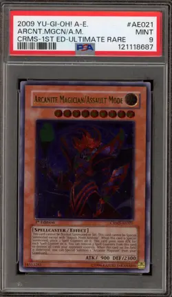 Yu-Gi-Oh! Arcanite Magician Asian English 1st Ed Ultimate Rare CRMS-AE021 PSA 9 - Image 1