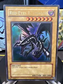 Red-Eyes B. Dragon SDJ-001 MP Ultra Rare Starter Deck Joey Vintage - Image 1