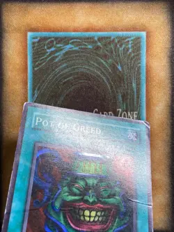 Yugioh Pot of Greed DB1-EN134 Super Rare HP - Image 2
