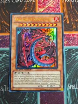 Yu-Gi-Oh! TCG Uria, Lord of Searing Flames LC02-EN001 Limited Ultra Rare NM - Image 1