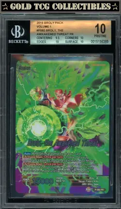 BGS 10 ⭐ Broly Awakened Threat Leader Super Card Promo DBS DBZ Z Heroes - Image 1
