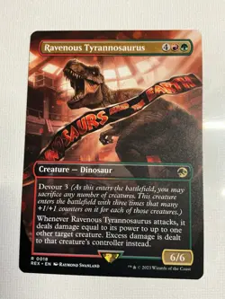 Ravenous Tyrannosaurus (Borderless) - MTG - Card #0018 - REX REGULAR - Image 1
