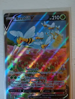 Pokemon TCG Beedrill v Astral Radiance Holo Ultra Rare Card 161/189 NM Condition - Image 1