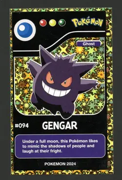 2024 POKEMON POKEDEX BLACK #094 GENGAR Card #Peru Edition NM - Image 1